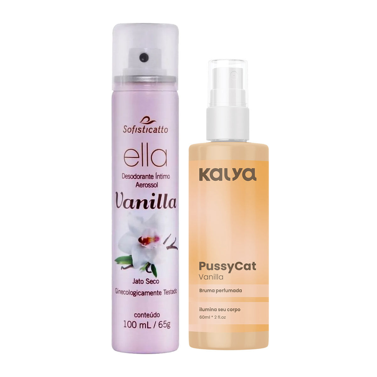 Duplinha Pussycat Bruma Corporal Iluminadora e Desodorante Íntimo Aerossol