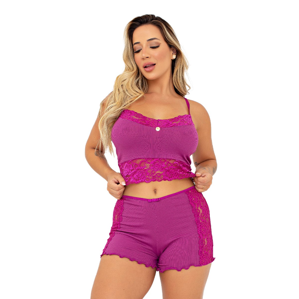 Baby Doll Canelado Gabriella Patitex