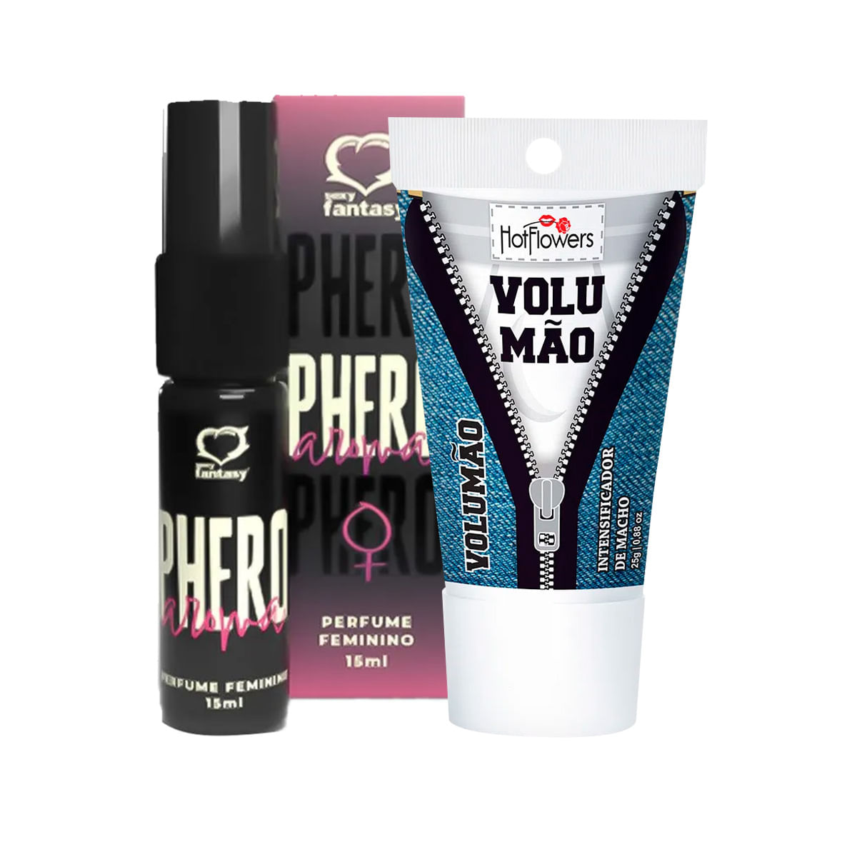 Duplinha com Perfume Phero Feminino e Volumão