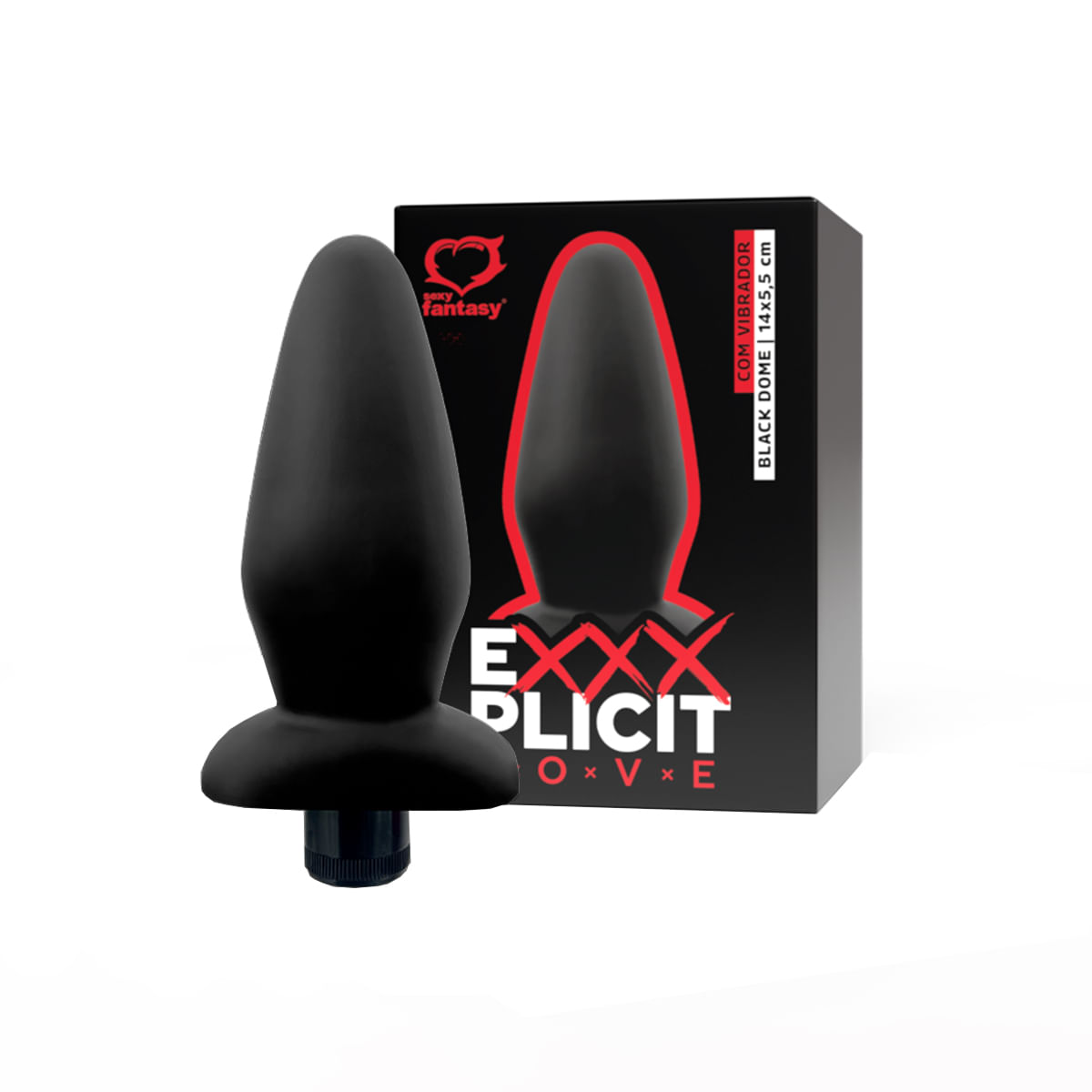 Estimulador Exxxplicit Love Black Dome com Vibro 14 X 5,5 CM Sexy Fantasy
