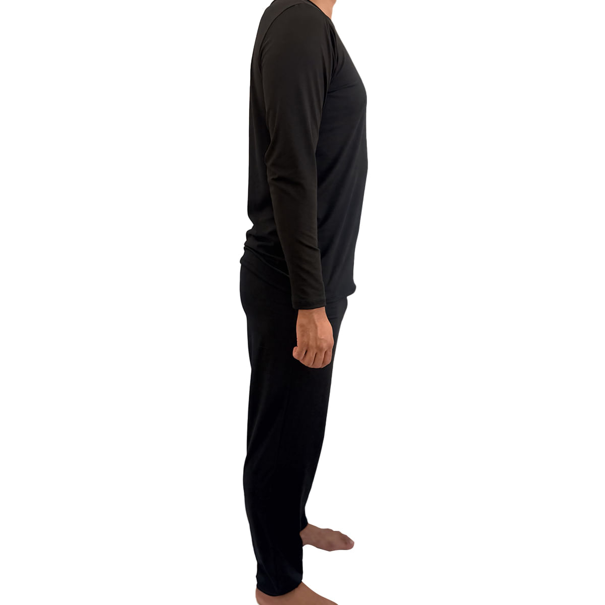 Pijama Adulto Manga Longa e Calça Masculino Hot Love