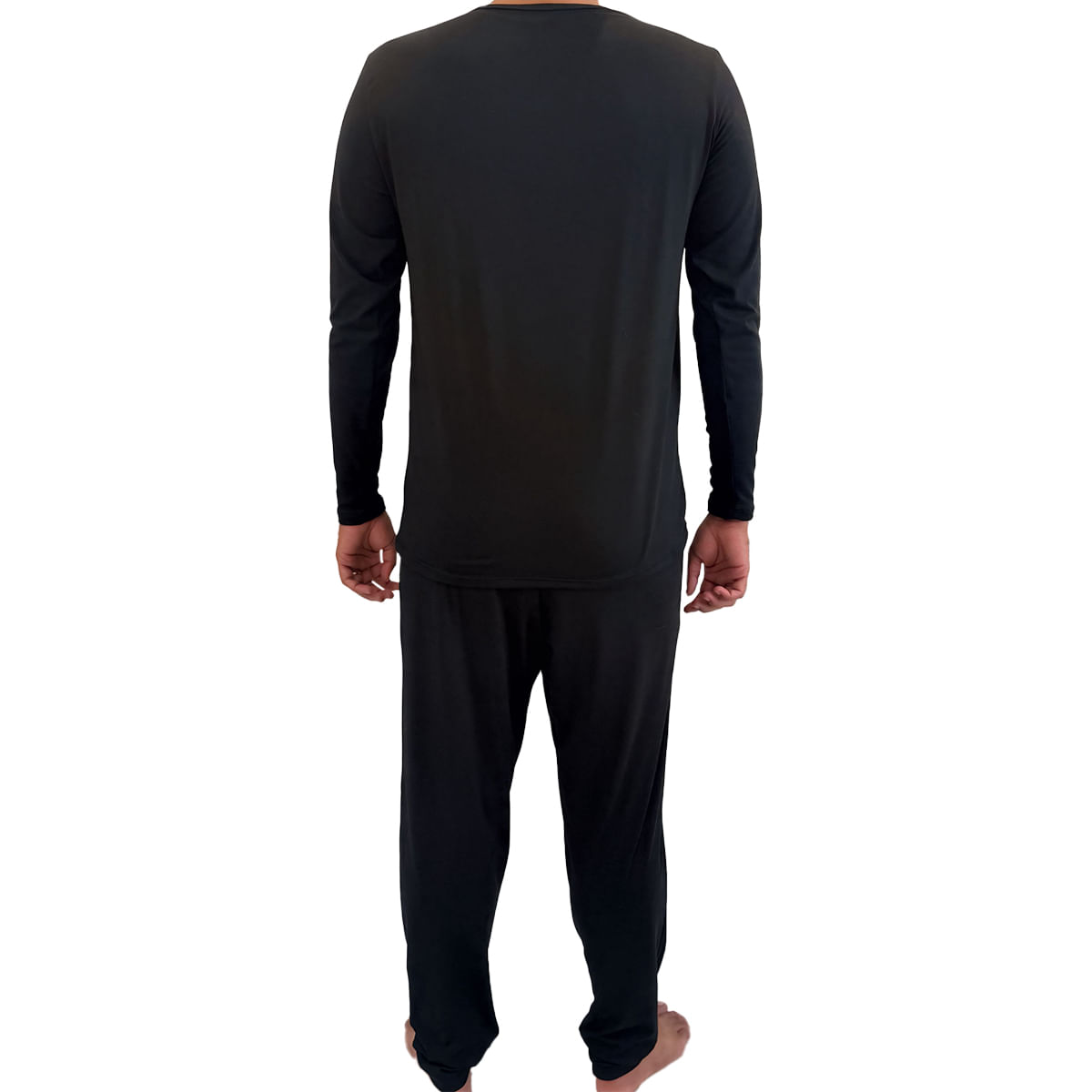 Pijama Adulto Manga Longa e Calça Masculino Hot Love