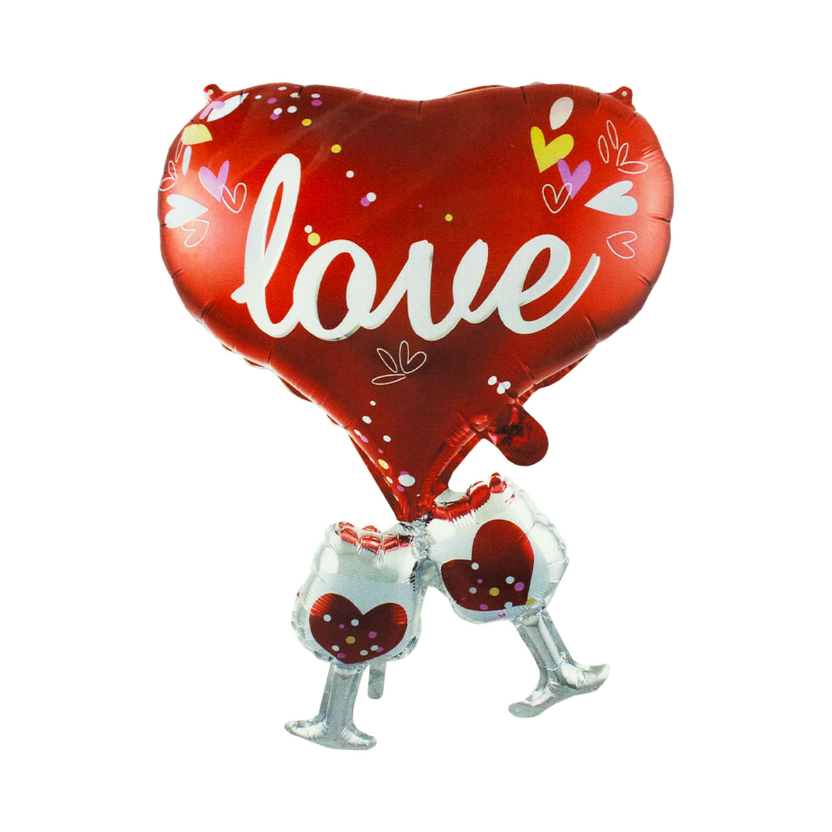 Balão Metalizado Coração Love Champagne PTD Festas Balão Metalizado Coração Love Champagne PTD Festas