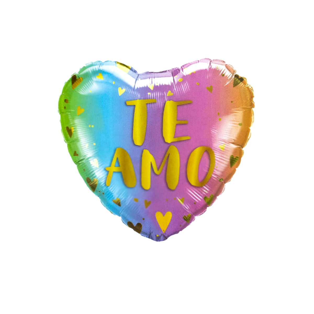 Balão Metalizado Gradiente de Cores Te Amo PTD Festas Balão Metalizado Gradiente de Cores Te Amo PTD Festas