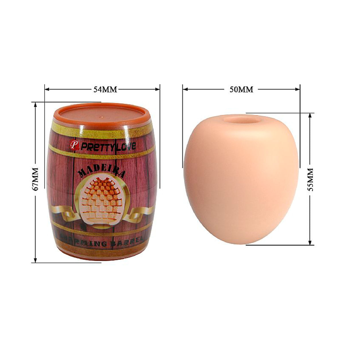 Masturbador Masculino em Formato de Barril Bourbon Sexy Import