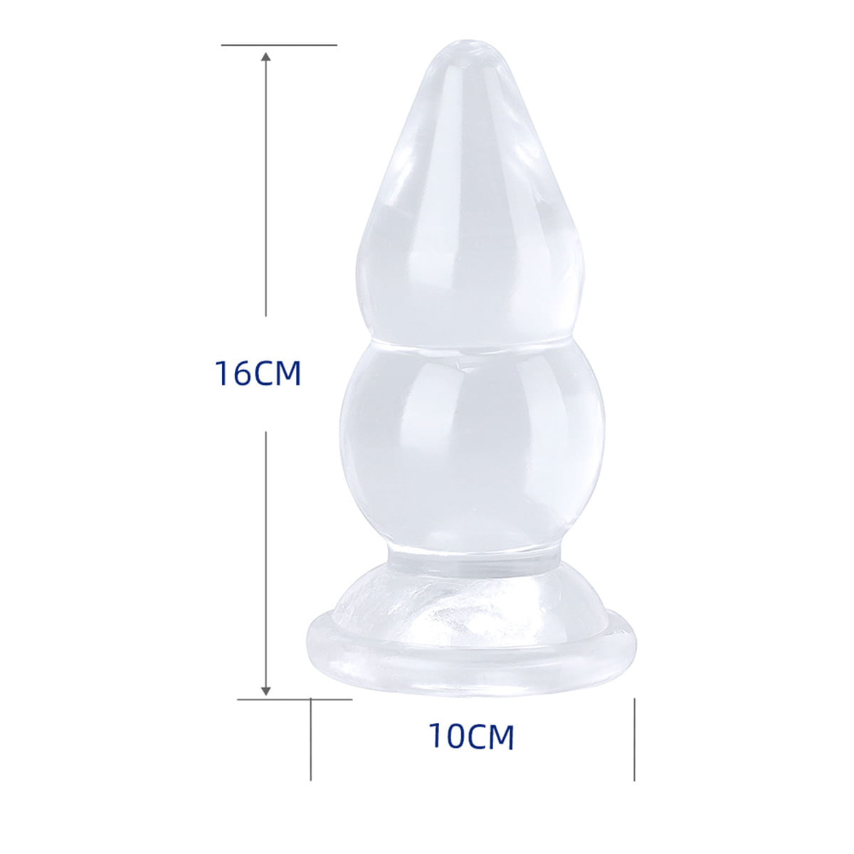 Plug Anal em Silicone Escalonado 16x10cm Sexy Import