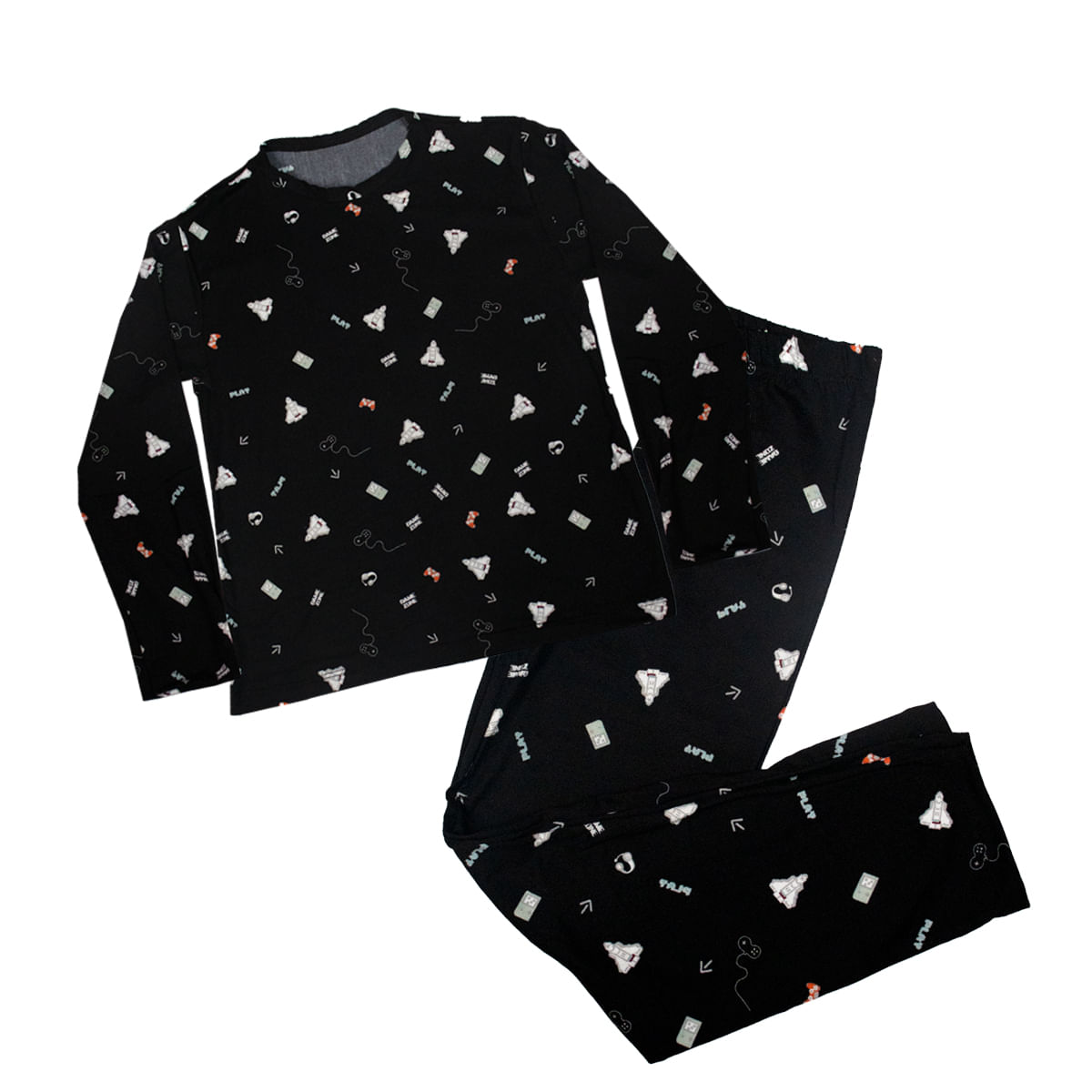 Pijama Longo Infantil Masculino Estampado Hot Love