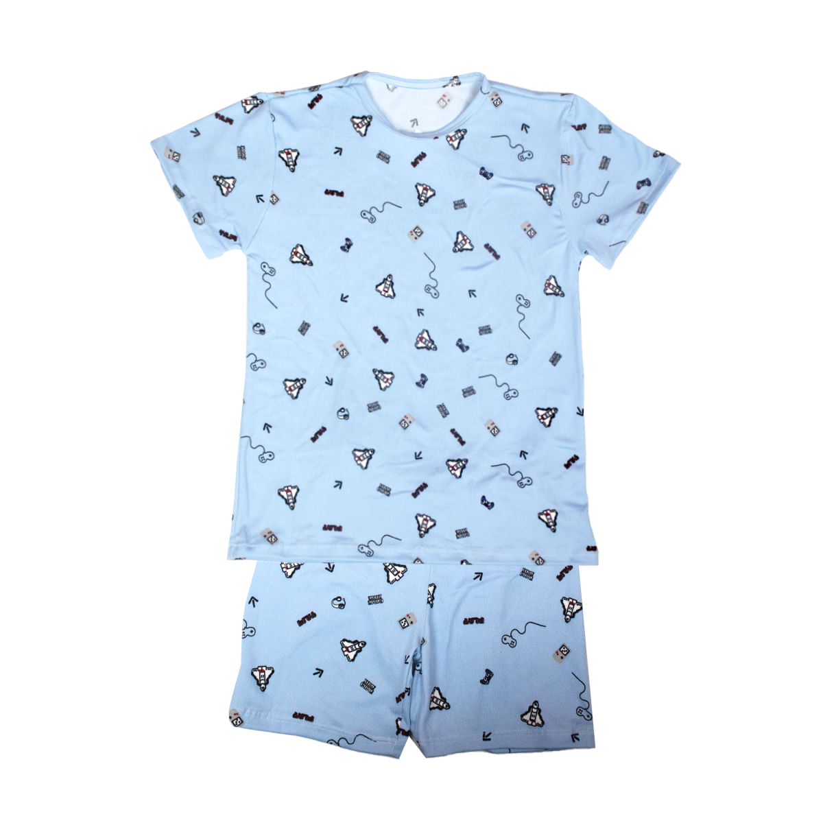 Pijama Curto Infantil Masculino Estampado Hot Love