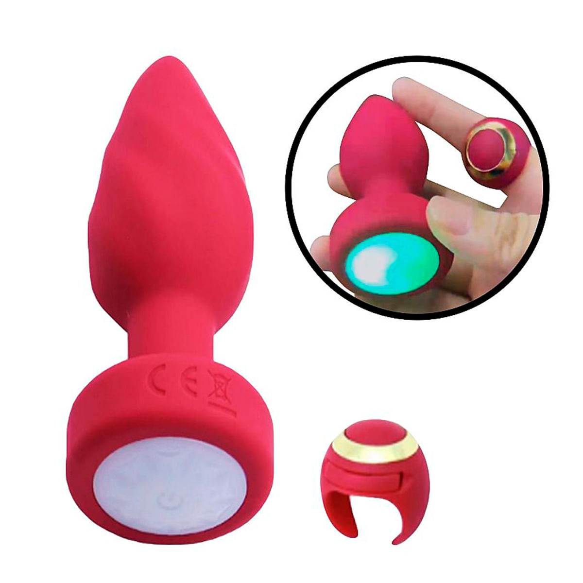 Plug Anal com Controle Remoto em Formato de Anel Sexy Import