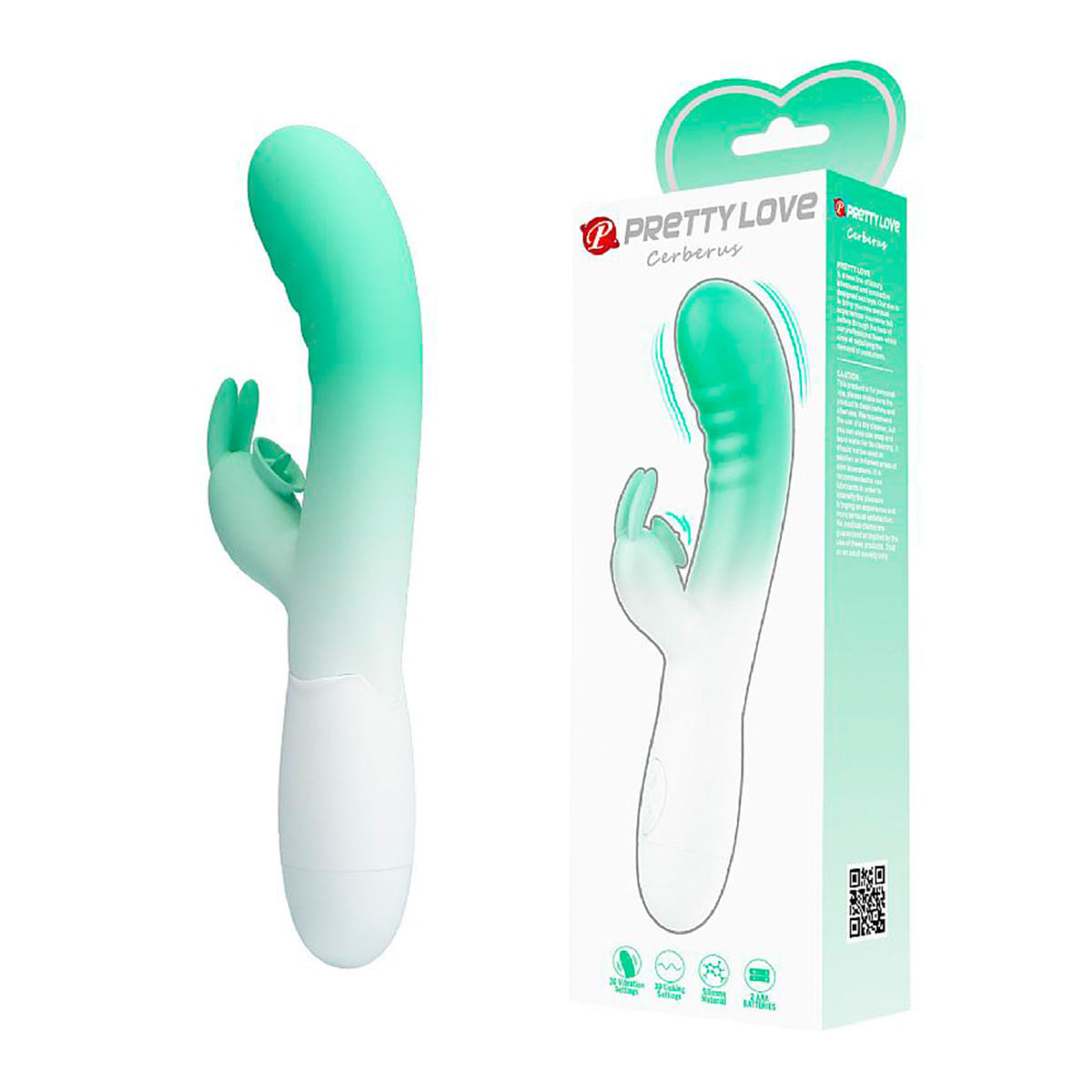 Vibrador de Ponto G e Clitóris à Pilha Cerberus Sexy Import