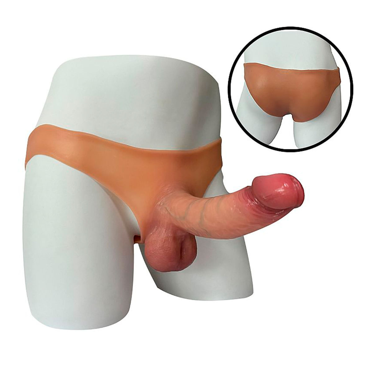 Cinta em Silicone com Prótese integrada 19,5x5,0cm Sexy Import