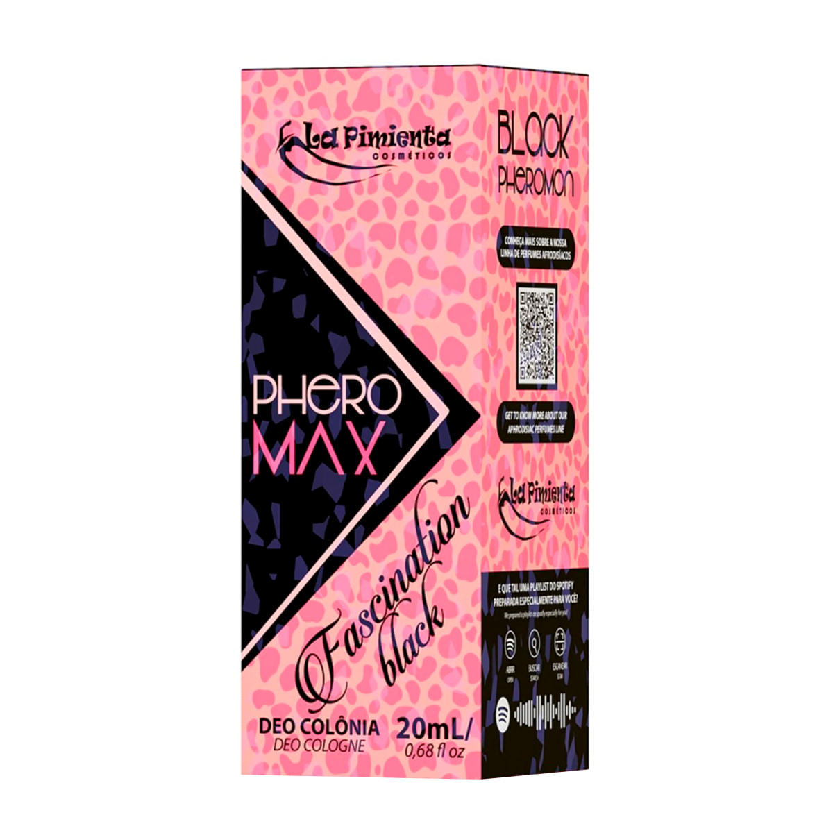Phero Max Deo Colônia 20ml Fascination Black La Pimienta