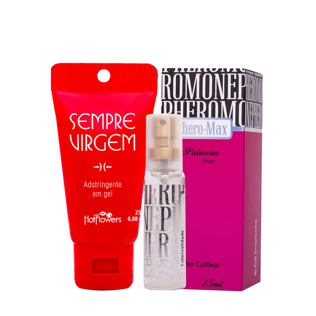 Duplinha com Gel Adstringente Sempre Virgem e  Phero Max Palawan