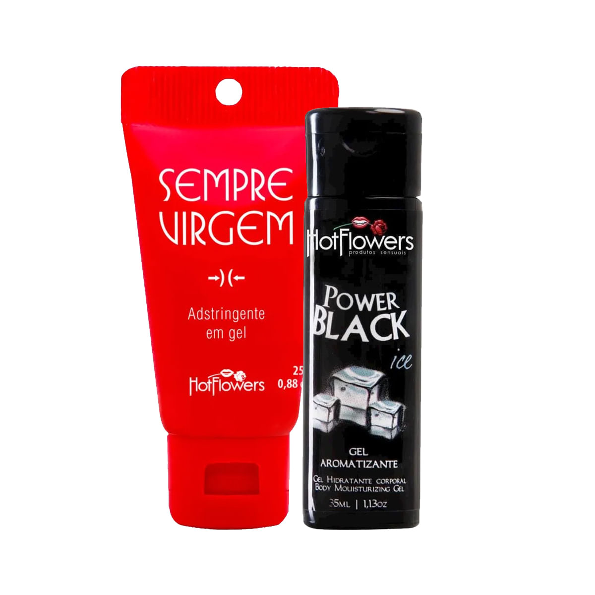 Duplinha com Gel Adstringente Sempre Virgem e Power Black Ice Gel Aromatizante