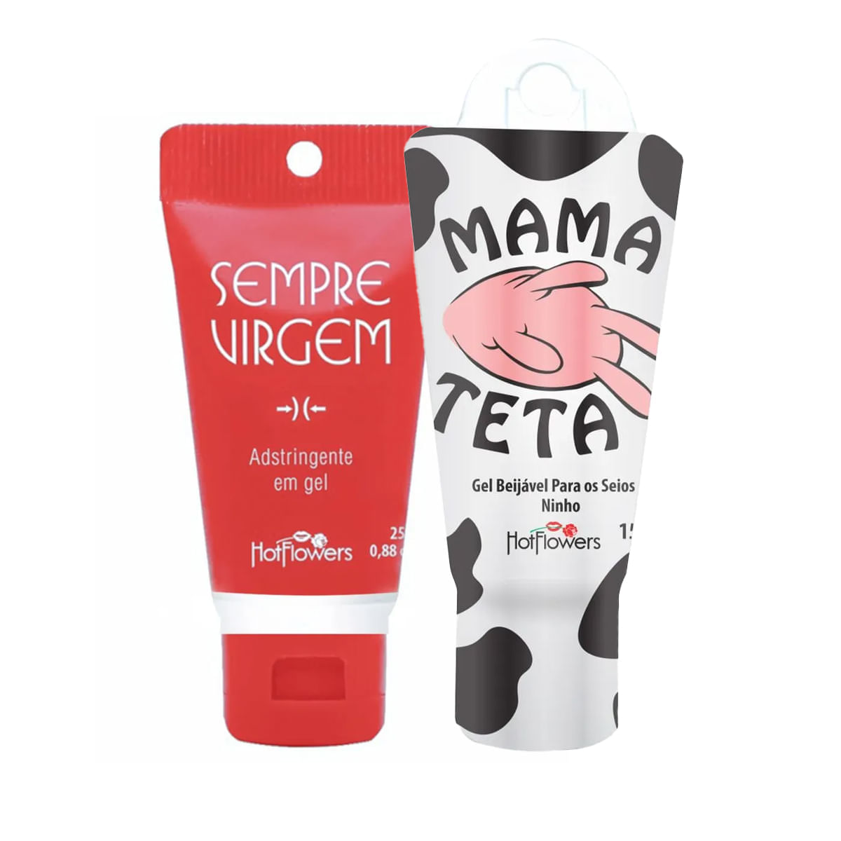 Duplinha com Gel Beijável Mama Teta e Gel Adstringente Sempre Virgem