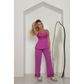 Pijama Longo Femenino com Barra Rendada e Lacinho My Fábrica