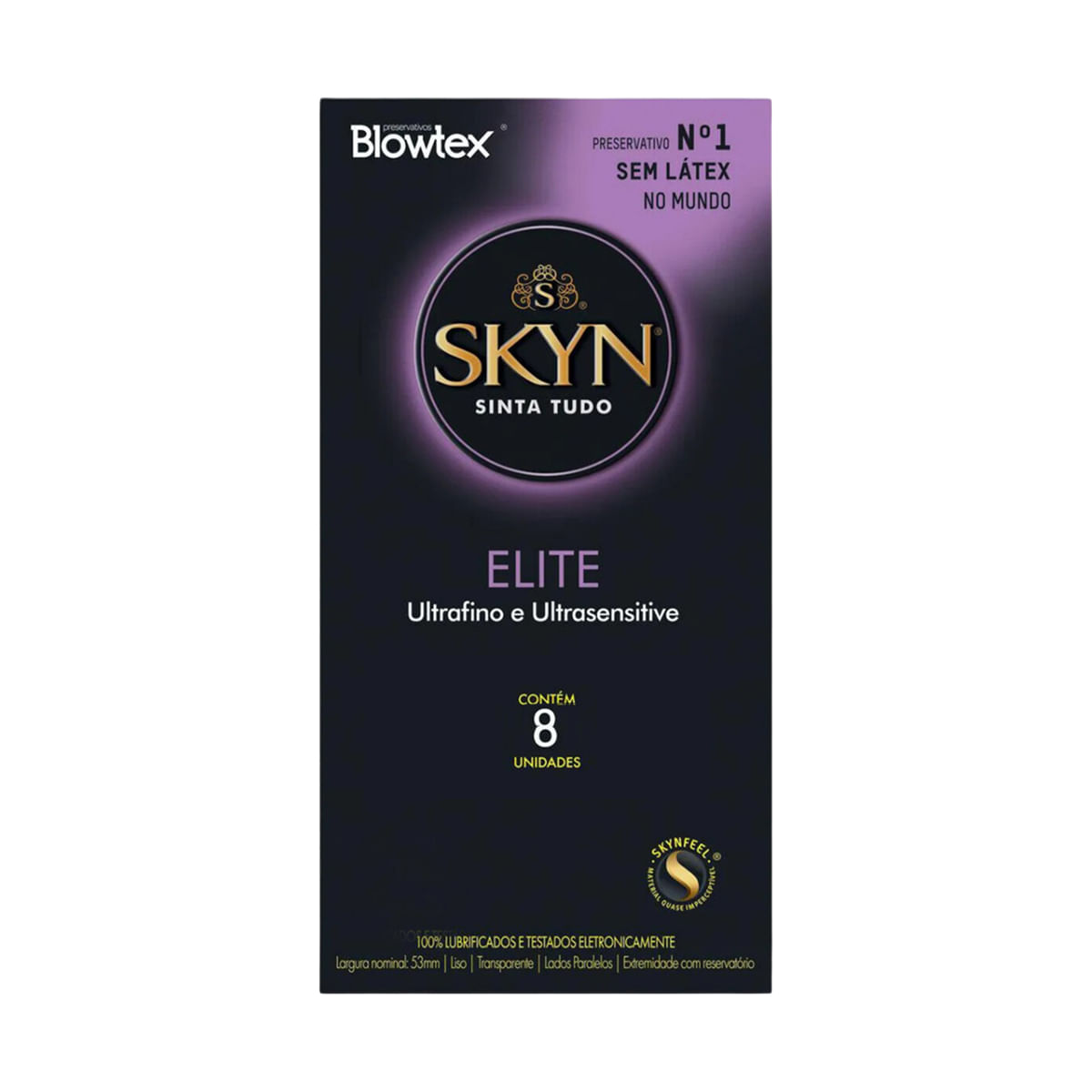 Preservativo Skyn Elite Ultrafino e Ultrasensitive Preservativo Lubrificado com 8 Unidades Blowtex