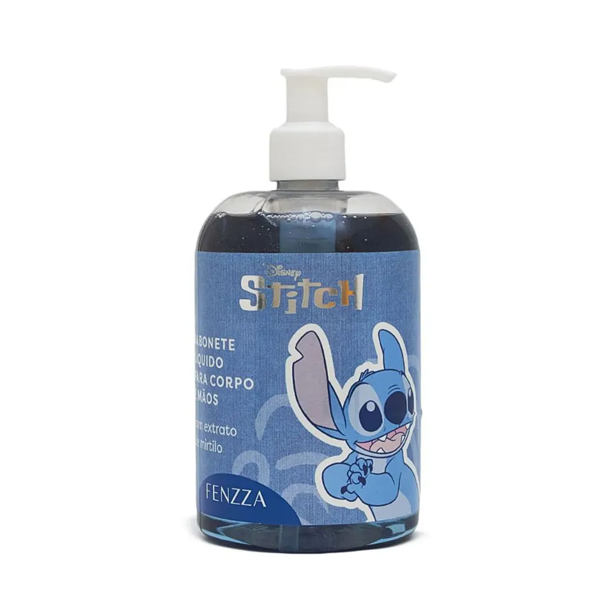 Sabonete Líquido Stitch para Corpo e Mãos com Extrato de Mirtilo 500ml Fenzza