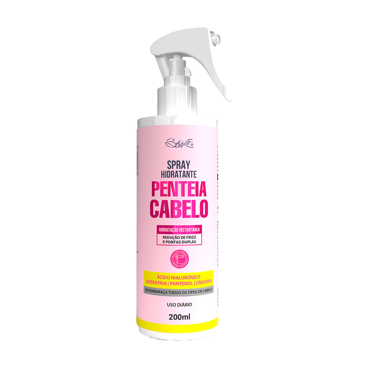 Penteia Cabelo Spray Hidratante Redução de Frizz e Pontas Duplas com Ácido Hialurônico 200ml Belkit