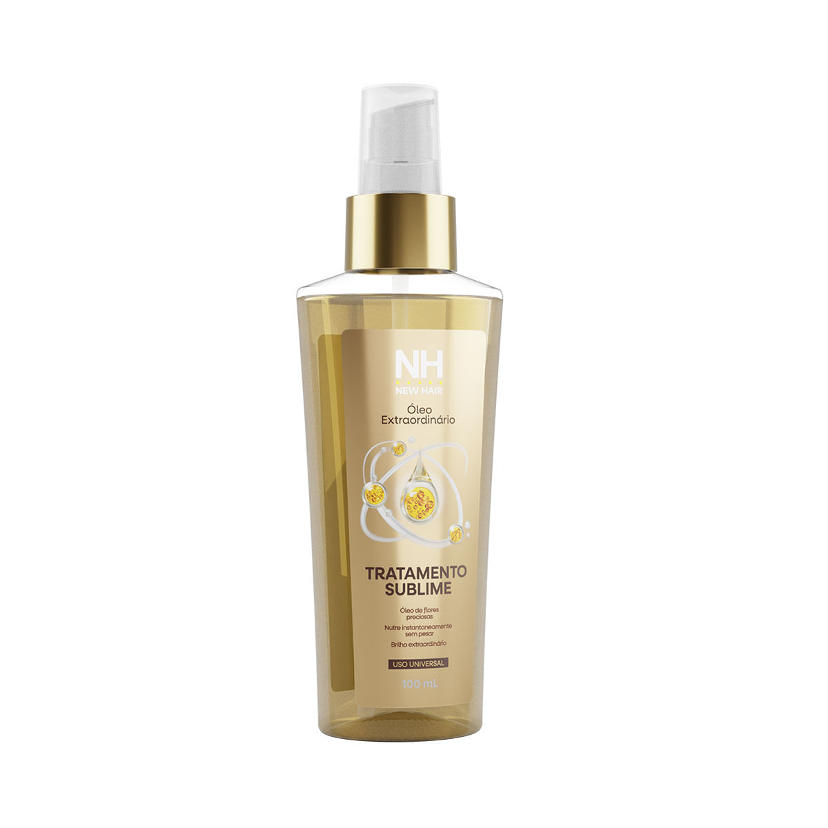 Óleo Extraordinário para Cabelo New Hair Tratamento Sublime com Proteção Térmica 100ml Belkit