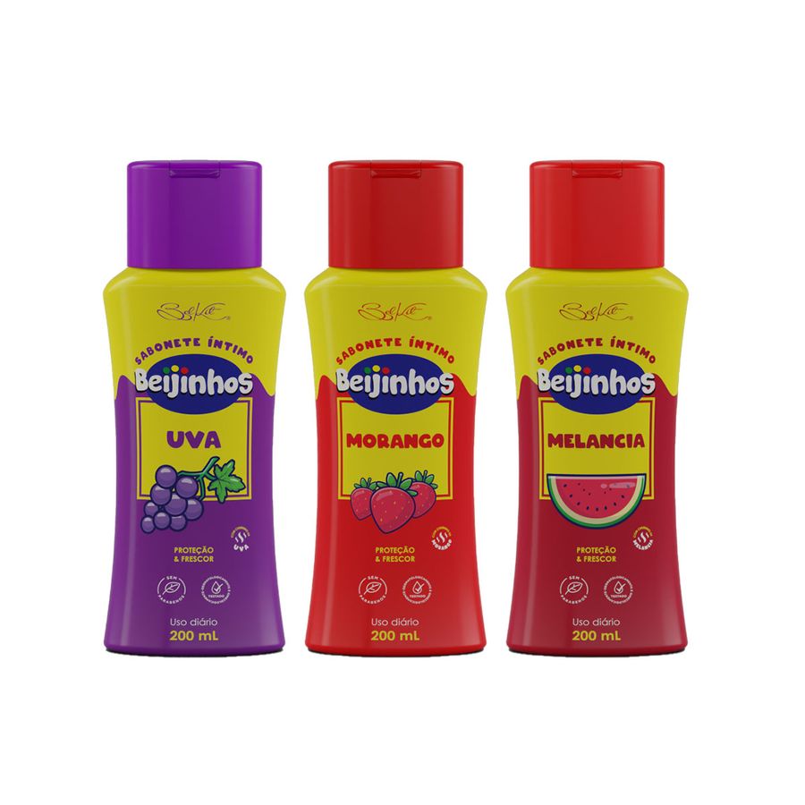 Sabonete Íntimo Beijinhos com Extrato de 21 Ervas e Mentol 200ml Belkit