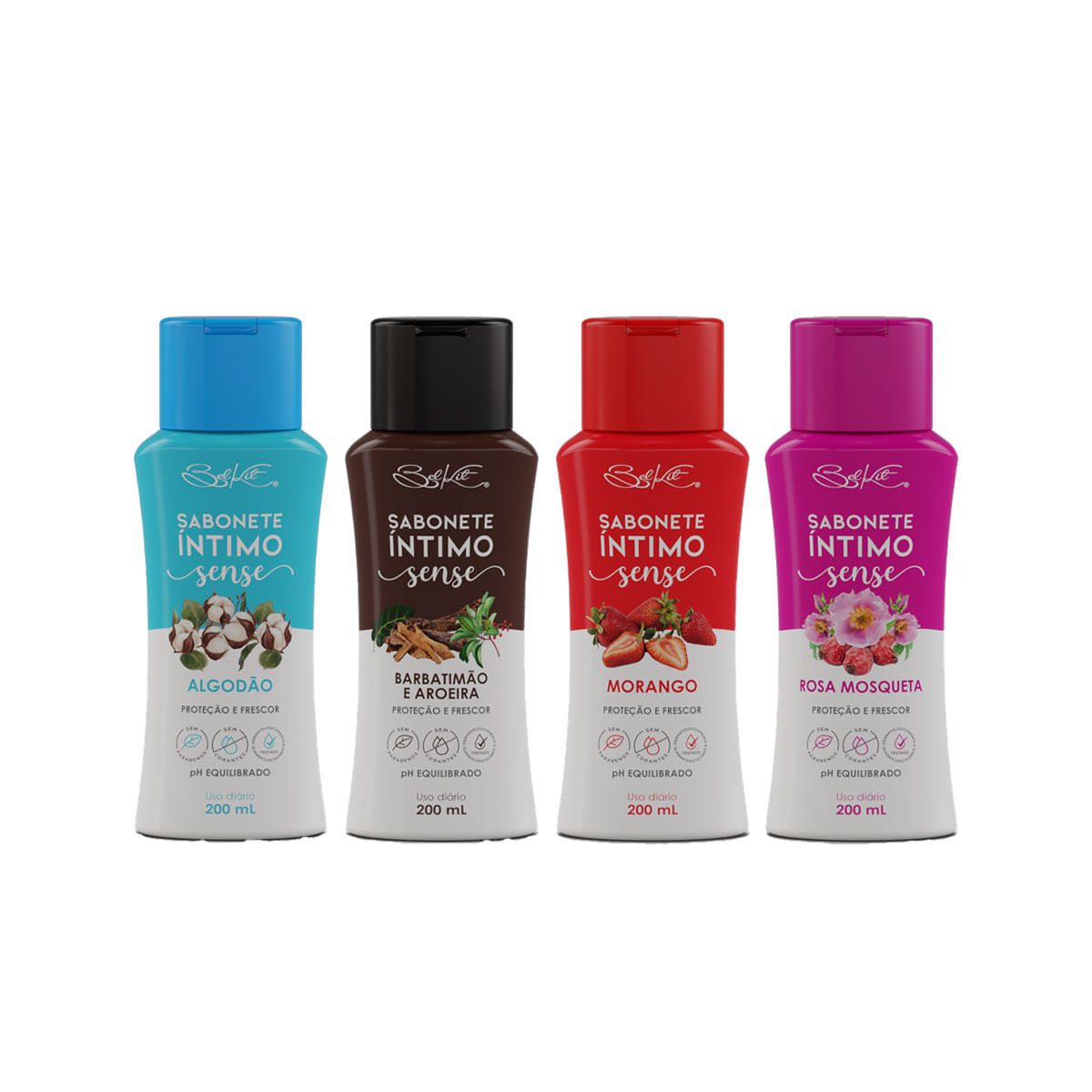 Sabonete Íntimo Sense pH Equilibrado Proteção e Frescor 200ml Belkit