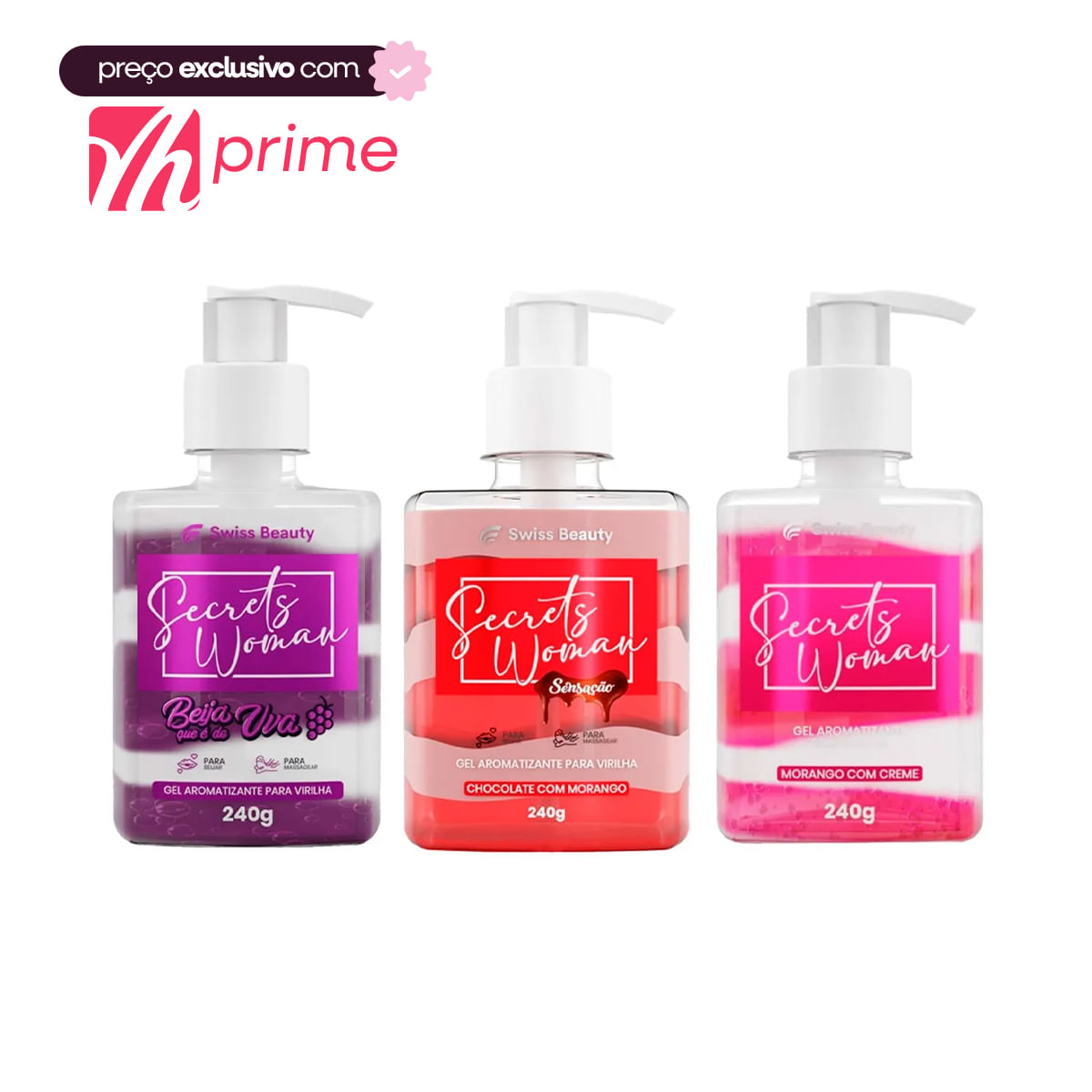 Secrets Woman Gel Aromatizante Beijável Para Virilha Swiss Beauty 240g Belkit