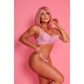 Conjunto Glow Corações Sem Bojo e Fio Dental com Calcinha Personalizável Tallyta Moda Apimentada