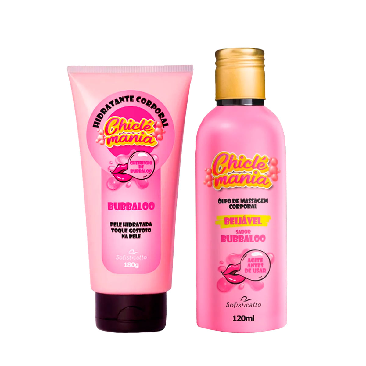 Duplinha Chiclé Mania com Hidratante e Óleo 120ml