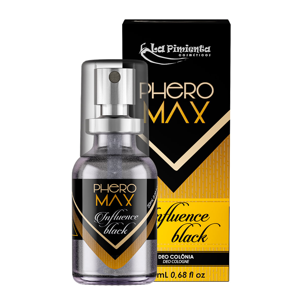 Phero Max Deo Colônia 20ml Influence Black La Pimienta