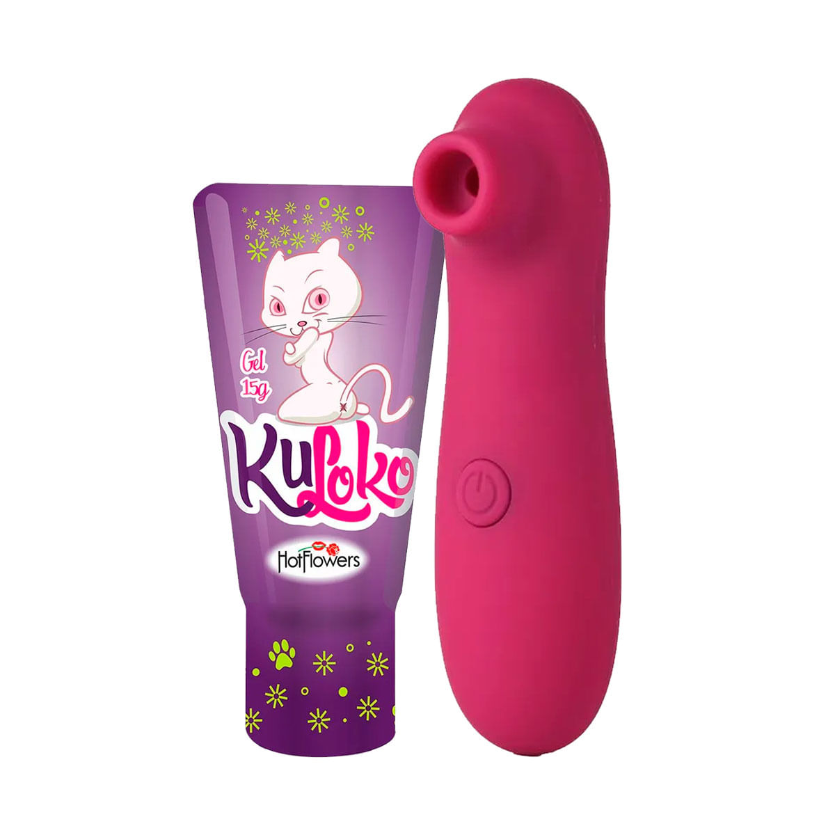 Duplinha com Kuloko Gel Dessensibilizante e Estimulador de Clitóris Woman Suction