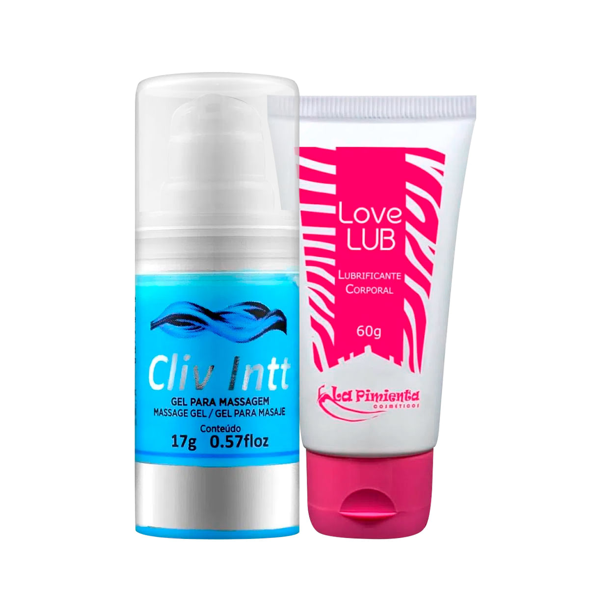Duplinha com Dessensibilizante Anal Cliv Intt e Lubrificante Love Lub
