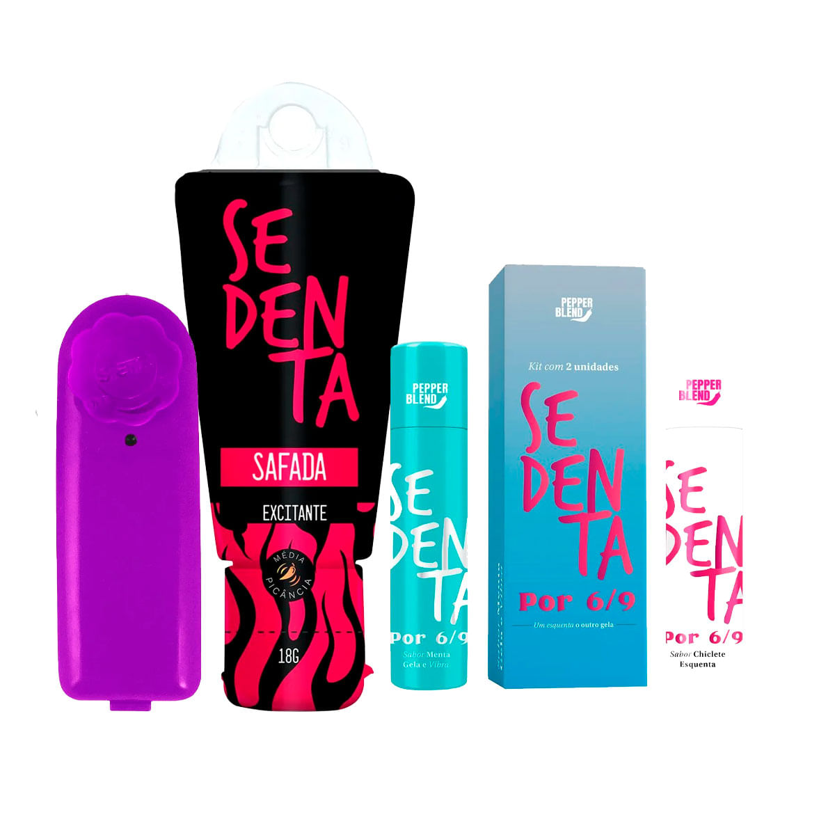 Kit com Sedenta Safada Excitante com Picância Média Sedenta Por 69 e Mini Bullet Vibrador