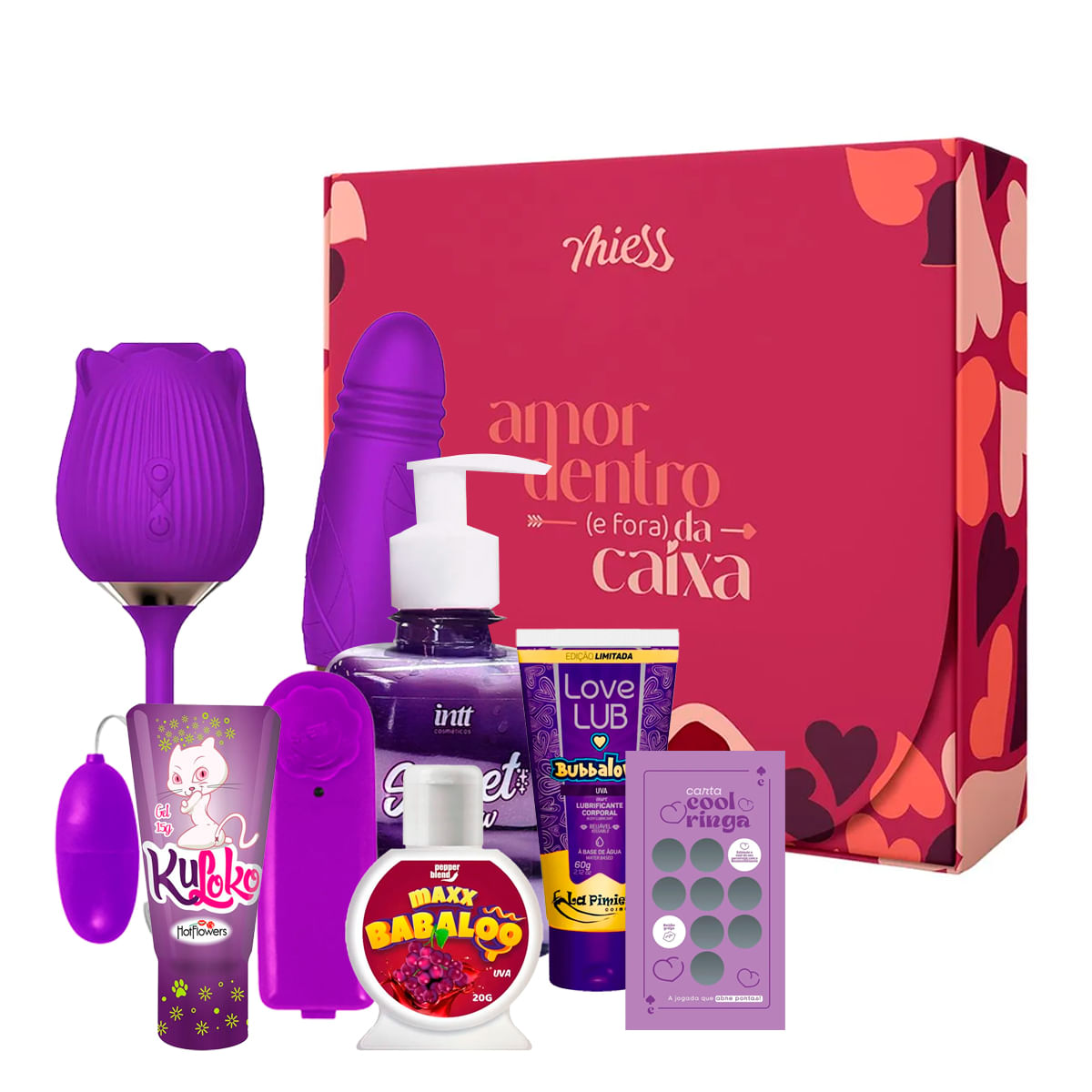 KIT MATCH PERFEITO com Bullet Sweet Glow Love Lub Kuloko Maxx Babaloo Raspadinha e Sophie Vibrador