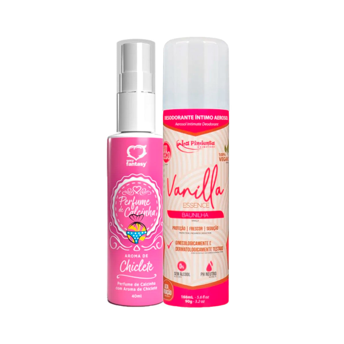 Duplinha com Perfume de Calcinha e Essence Desodorante Íntimo Aerosol
