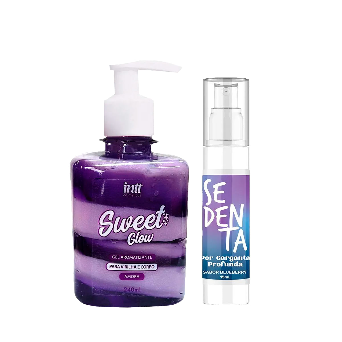 Duplinha com Sweet Glow Amora Gel Hidratante Beijável e Sedenta por Garganta Profunda Dessensibiliza