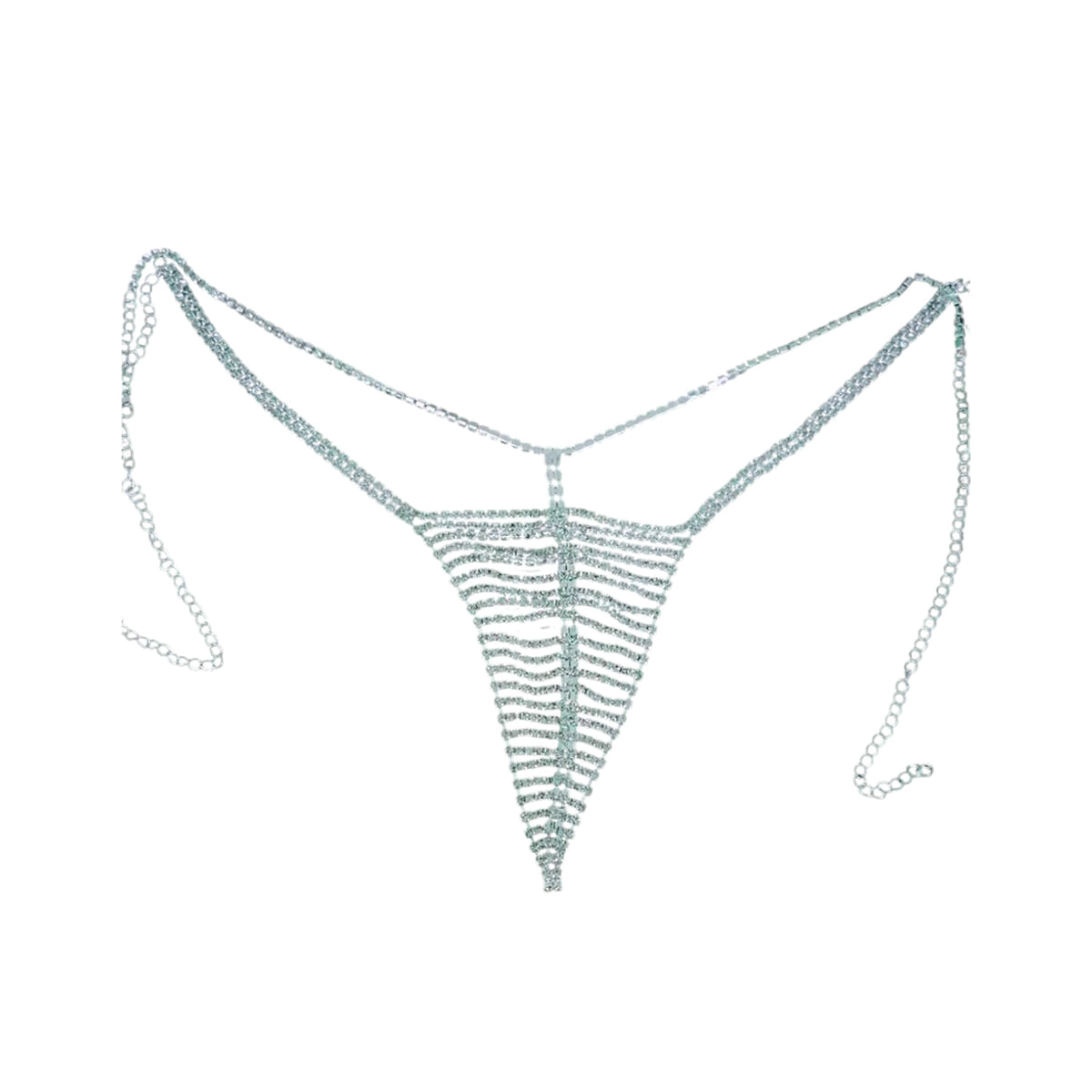 Calcinha Body Chain Joia de Corpo com Strass Yaffa Lingerie
