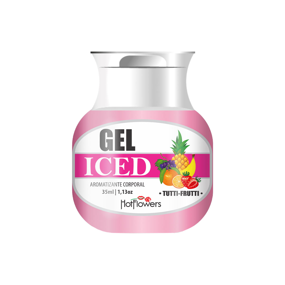 Gel Aromatizado Iced Tutti Frutti 35ml Hot Flowers - MelHot