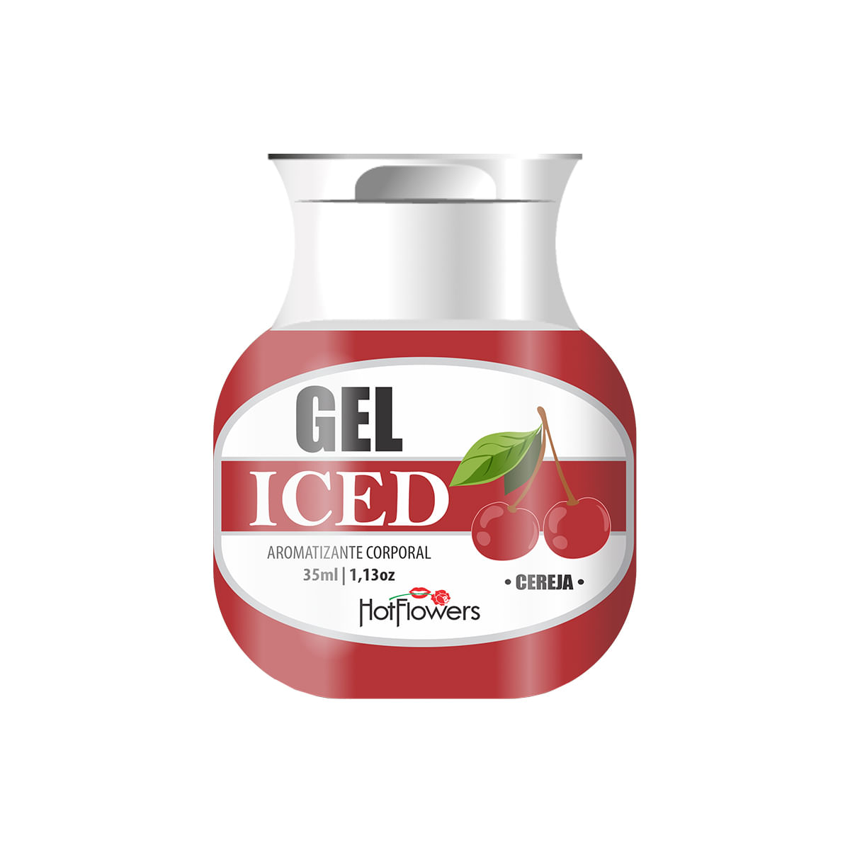 Gel Aromatizado Iced Cereja 35ml Hot Flowers - MelHot