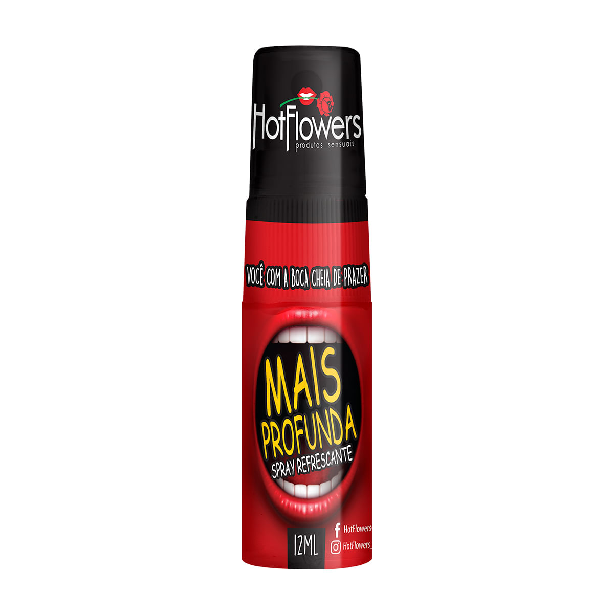 Mais Profunda Spray Refrescante para Sexo Oral 12ml Hot Flowers