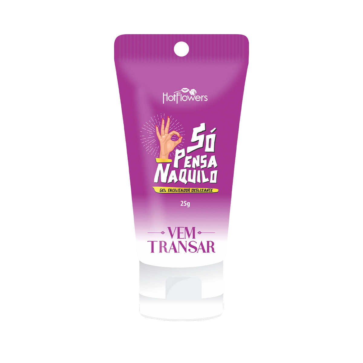 Só Pensa Naquilo Gel Facilitador Dessensibilizante 25g Linha Vem Transar Hot Flowers