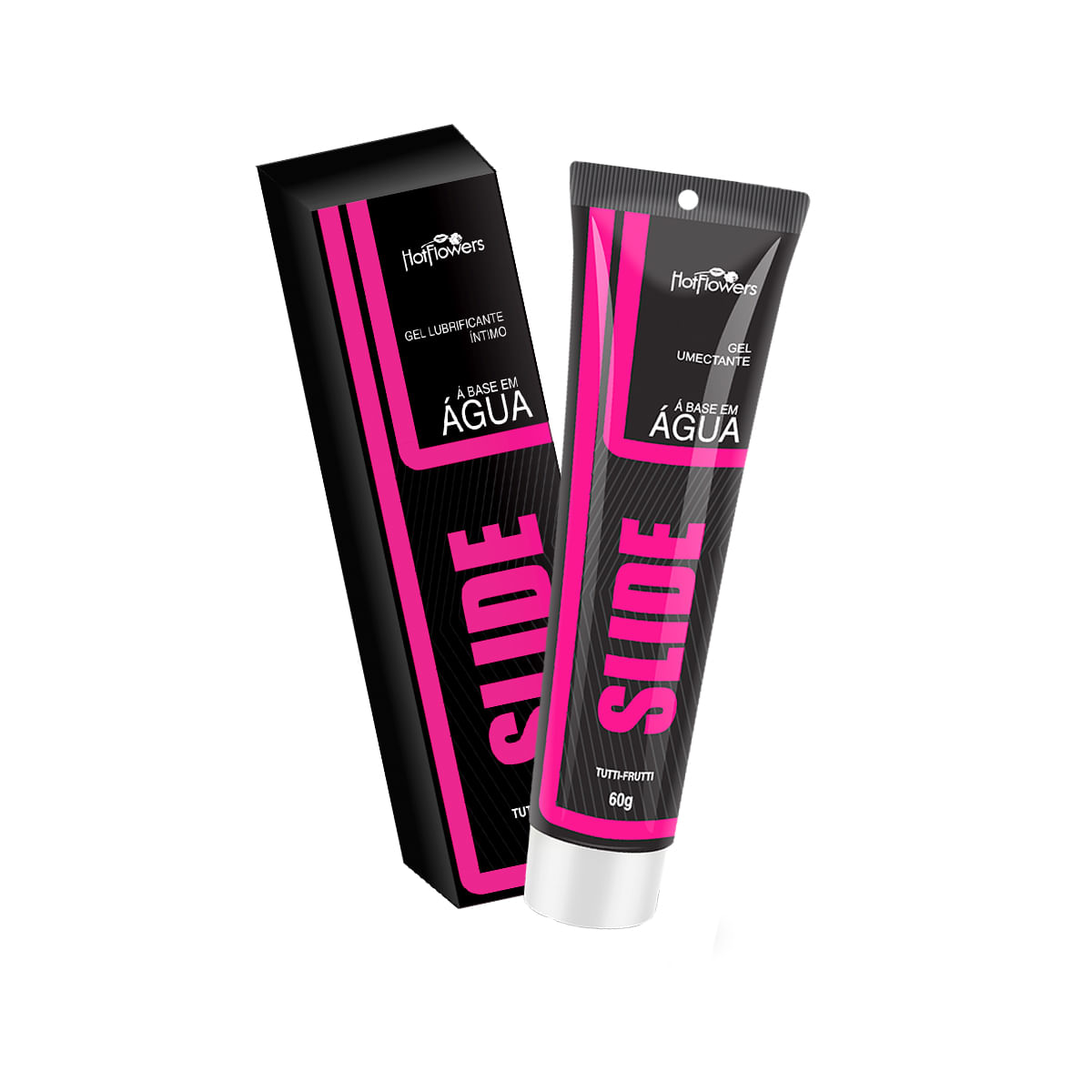 Slide Gel Umectante Corporal a Base de Água 60 g Hot Flowers