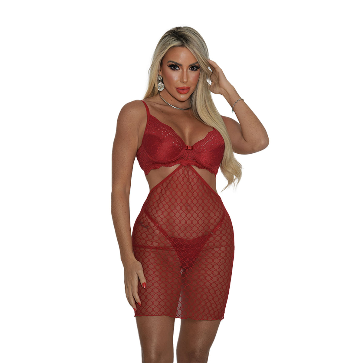 Camisola em Tule sem Bojo com Aro e Amarração em Laço Coleção Namorados My Fábrica Camisola em Tule sem Bojo com Aro e Amarração em Laço Coleção Namorados My Fábrica