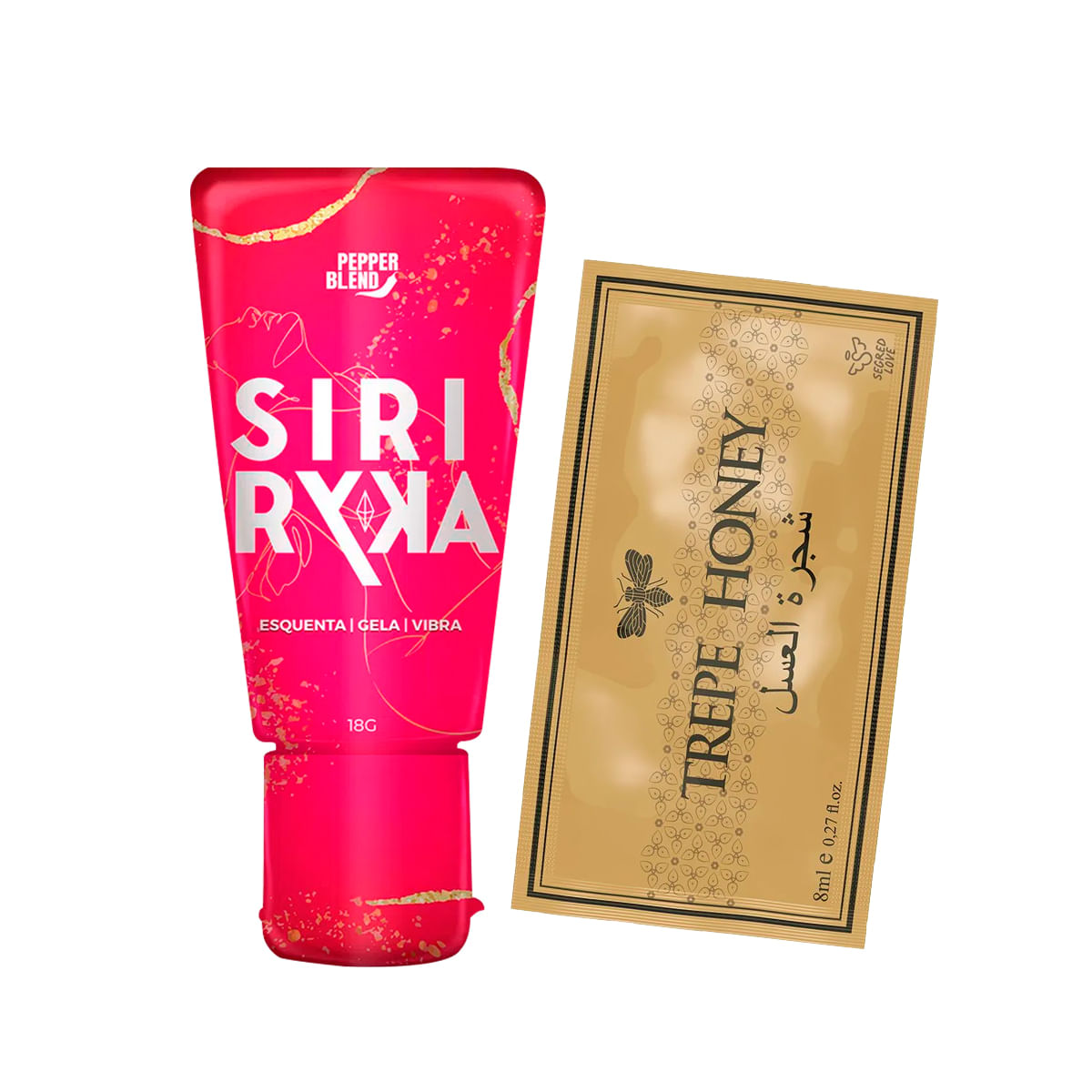 Duplinha com Siri Ryca Gel Excitante Comestível e Trepe Honey Estimulante Sexual