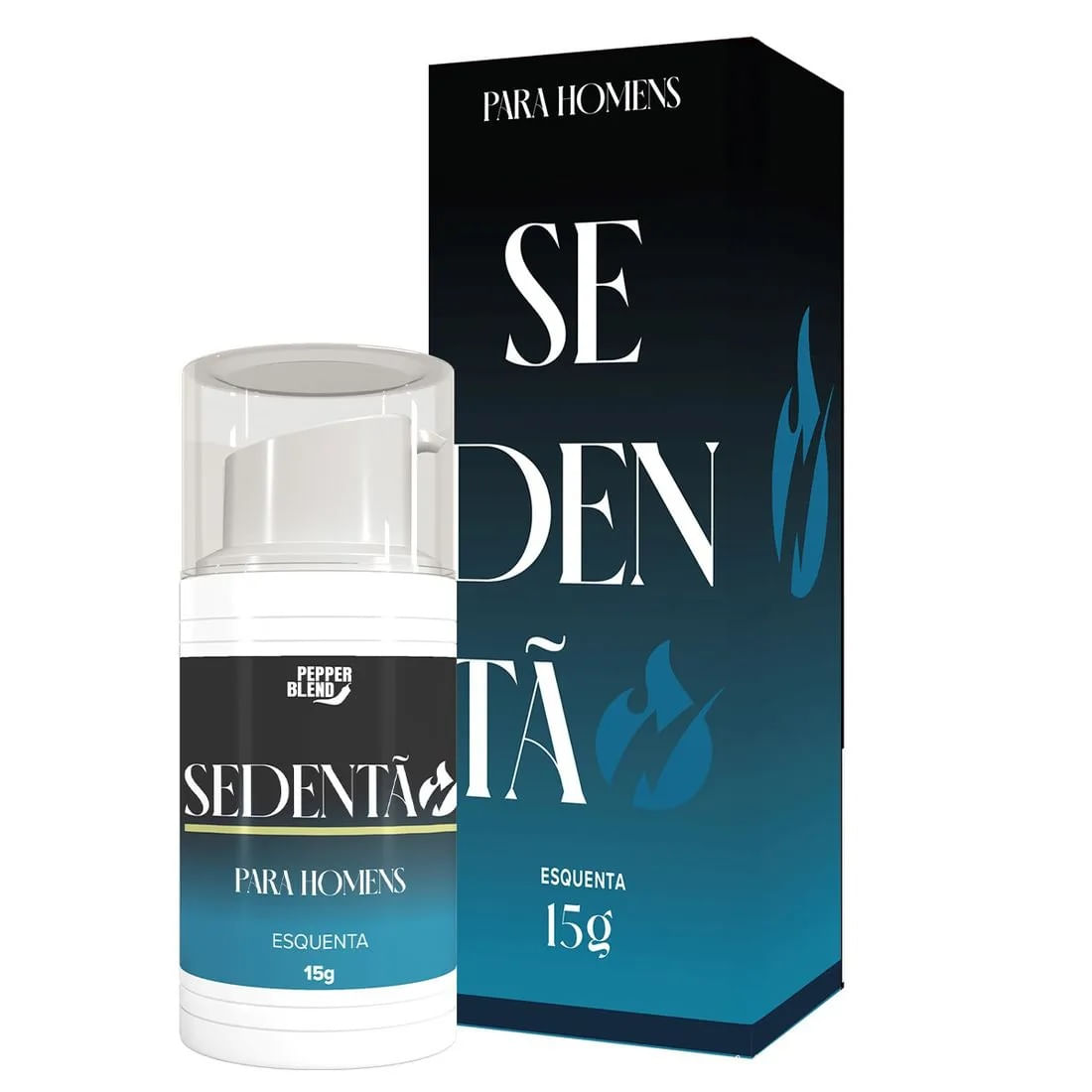 Sedentão Excitante Masculino com Ação Vasodilatadora e Aquecimento Pepper Blend