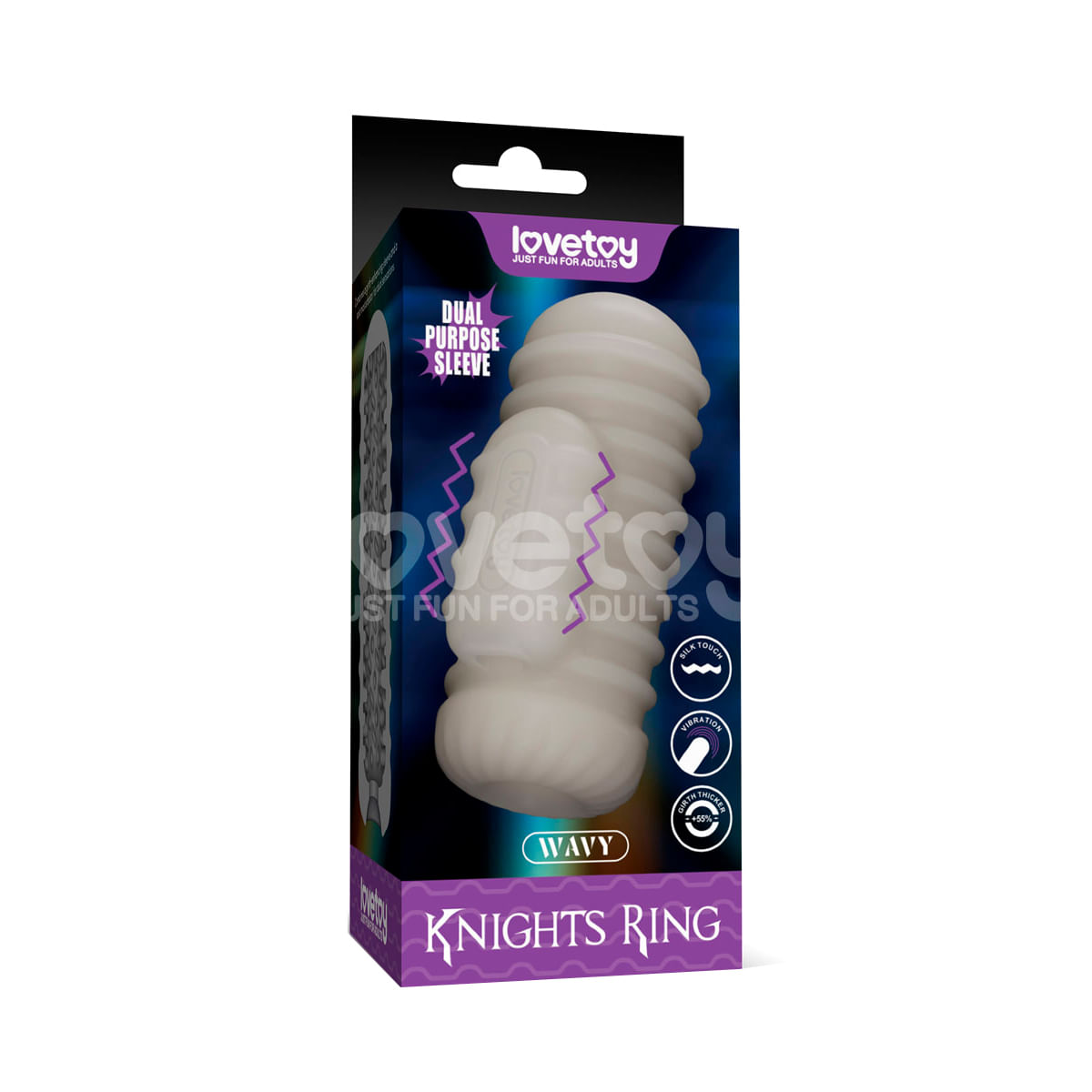 Masturbador com Vibrador Interno Knights Ring Vip Mix