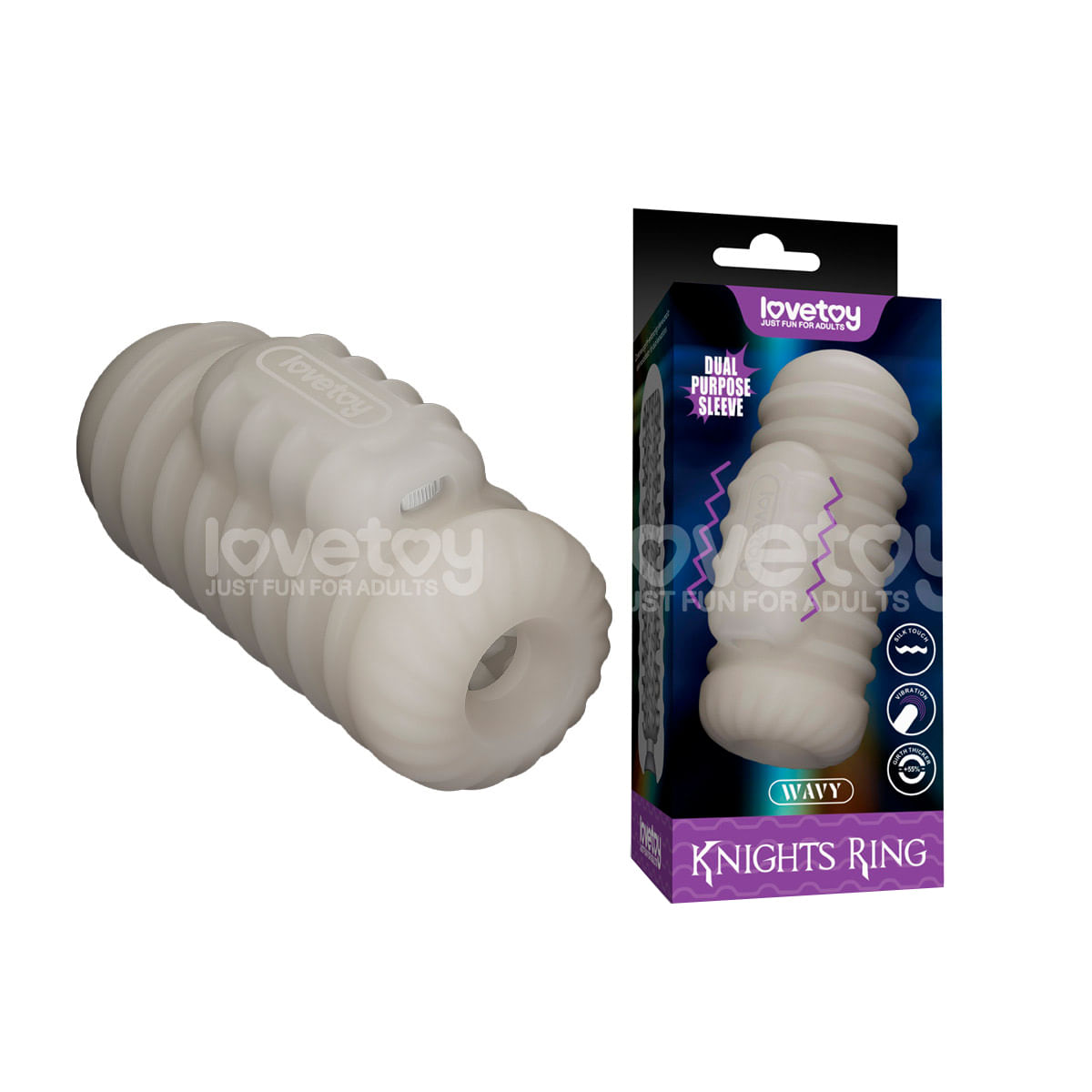 Masturbador com Vibrador Interno Knights Ring Vip Mix