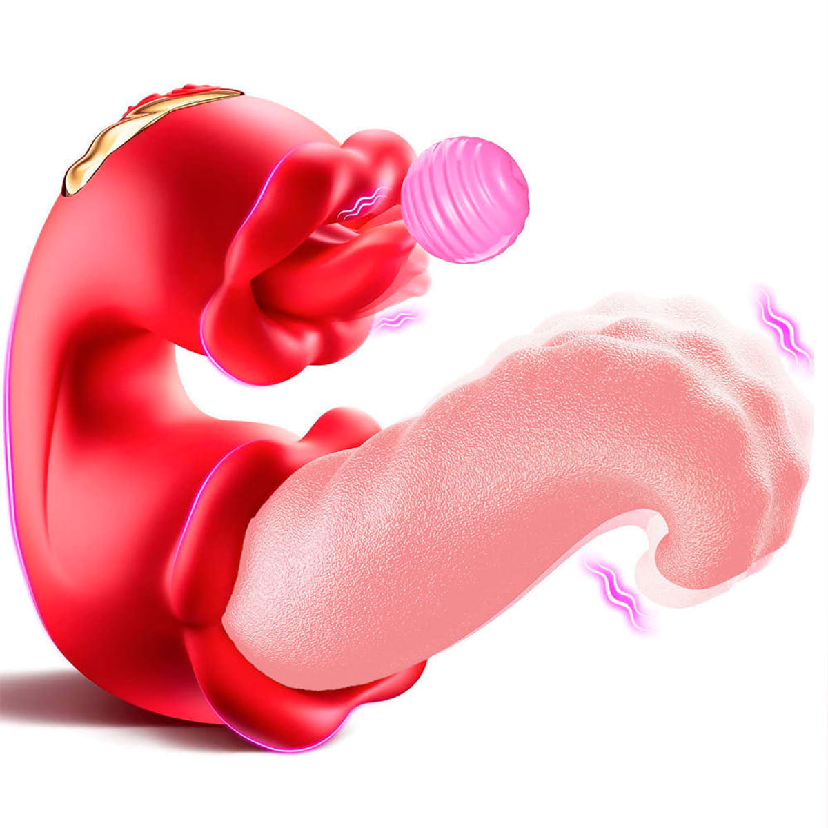 Vibrador Medusa´s Kiss com Línguas Realistas Vip Mix