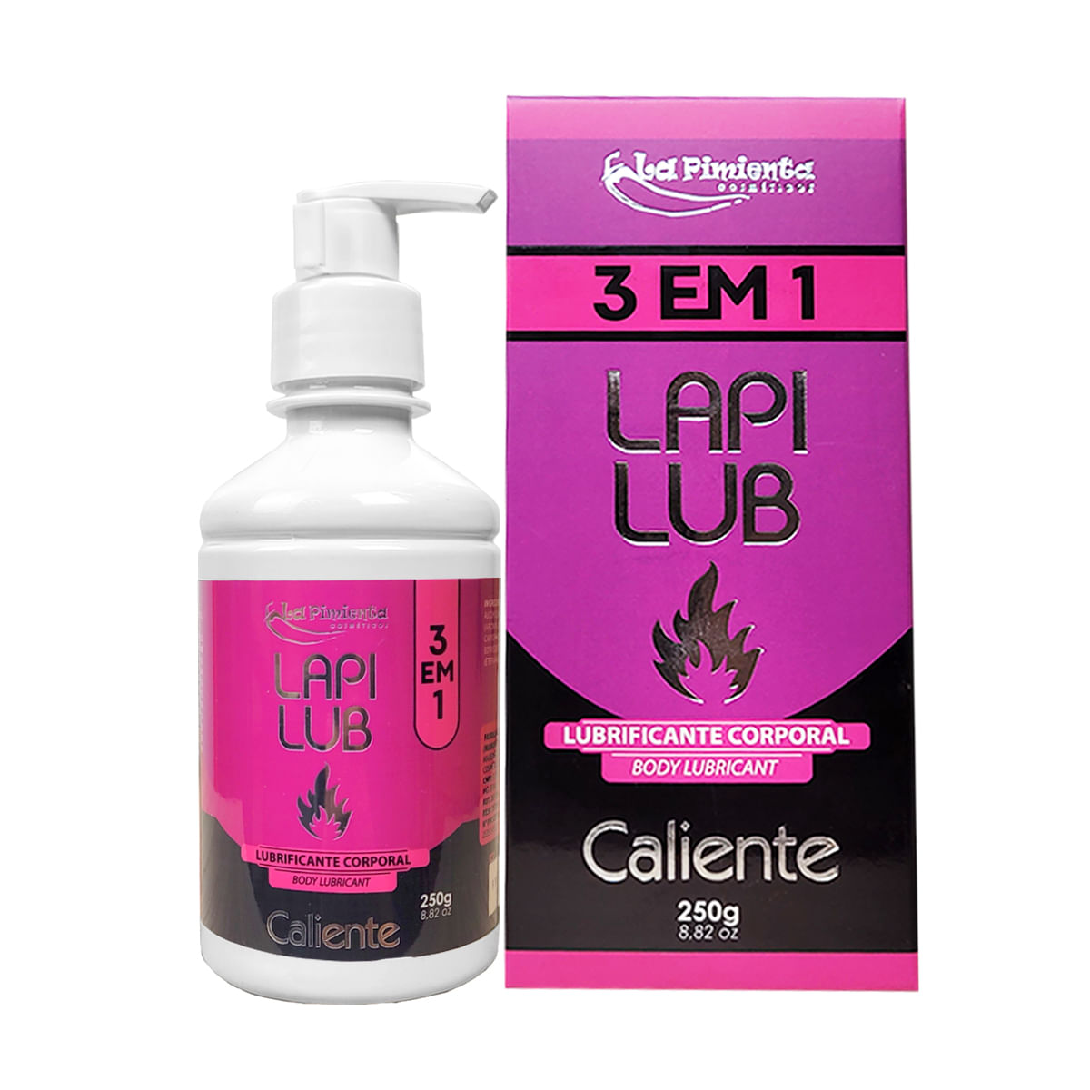 Lapi Lub Caliente Lubrificante Corporal Excitante Feminino 250g La Pimienta
