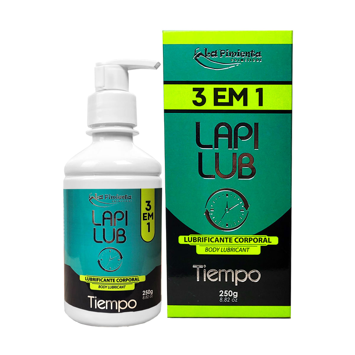 Lapi Lub Tiempo Lubrificante Corporal Prolongador Masculino 250g La Pimienta